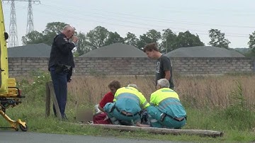 Westerbroek - Man gewond na val van motor in Westerbroek