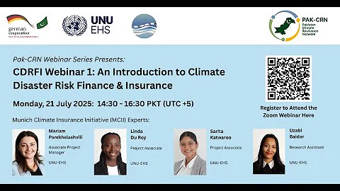 CDRFI Webinar 1: An Introduction to Climate Disaster Risk Finance and Insurance (CDRFI)