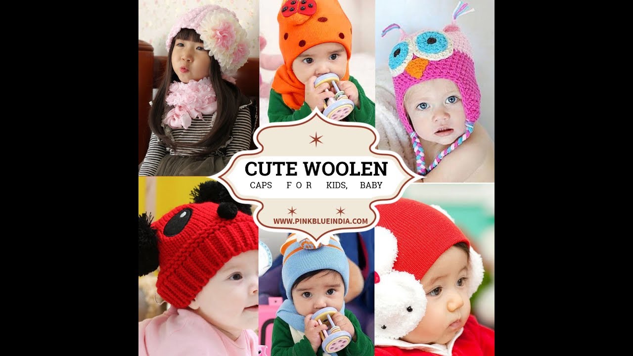 New and Stylish Woolen Hats, Caps, Scarves For Newborn Babies | Kids Winter Accessories