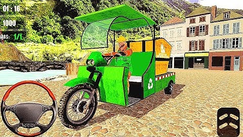 offroad Tuk Tuk Rikshaw Garbage Truck Driving Android gameplay