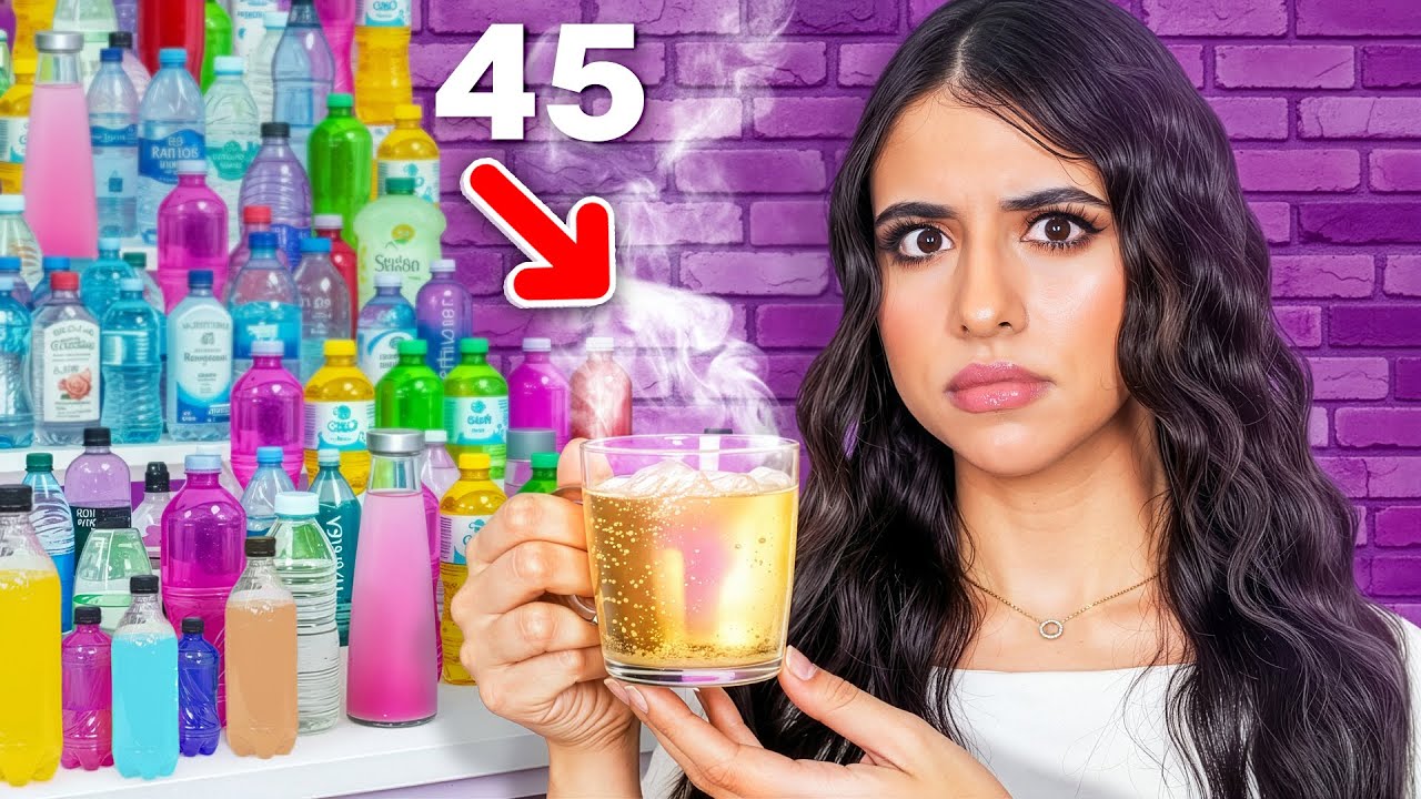 خلطت كل أنواع المياه مع بعض 🧊 | طعم الخليط صدمة 🤯