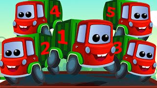 Five Little Garbage Truck Nursery Rhyme For Kids