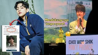 Taehyung ada di fanmeeting Wooshik?? V peringkat #1 Pri Paling Tampan oleh 'GeeksforGeeks'!!