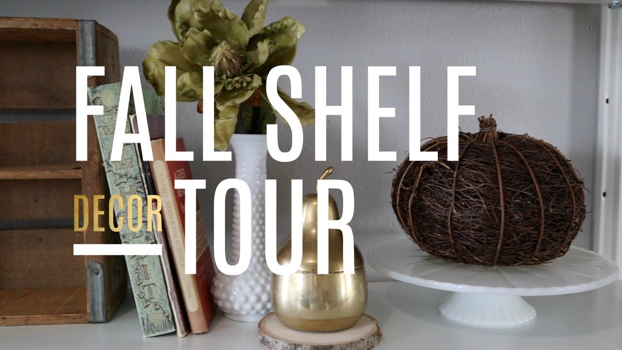 Fall Decor Bookshelf Tour