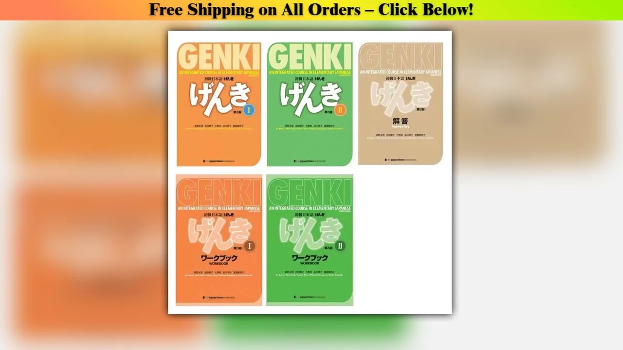 5 Books/set GENKI Third Edition Textbook+Workbook+Answer Key An Integrated Course in Elementary