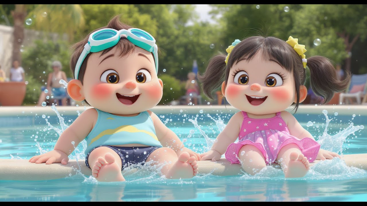 ¡Splash Splash! 🐸🎶 Canción del Pequeño Nadador | Aprende a Nadar Jugando