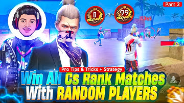 How To Win Every CS RANK With Random Players || Free Fire Pro Tips And Tricks 🔥 Ft. @Rakus118