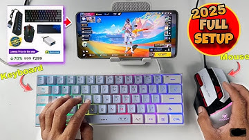 ₹500 keyboard mouse usb hub otg from flipkart | buy & setup ⌨️🖱📱 mobile for gaming free fire in