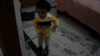 Amartya Playing With Floor Wiper