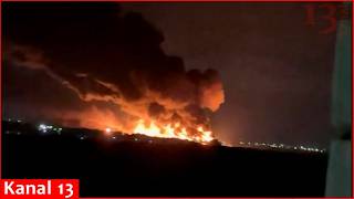 Ukrainian Drones Ignite Fire at One of Southern Russia’s Largest Oil Depots