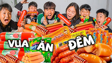 Thái Chuối Thử Thách Người Cuối Cùng Còn Ăn Đêm 50 Cây Xúc Xích Khổng Lồ