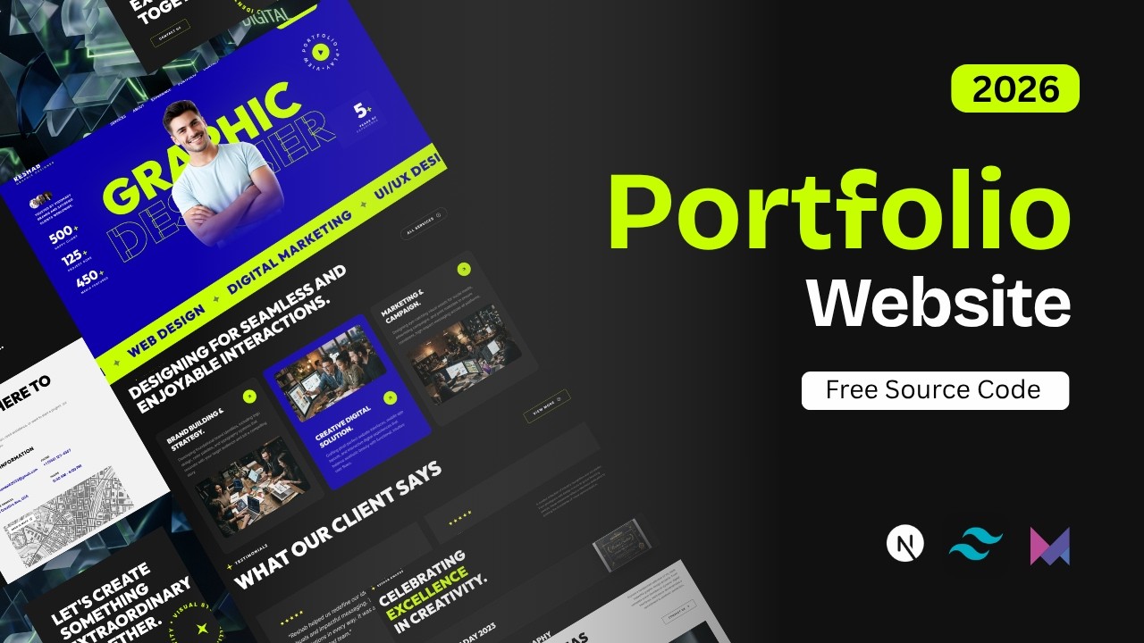 Amazing Portfolio Website using Nextjs, TailwindCSS, Framer Motion ...