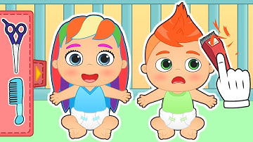 👶 LOS BEBÉS ALEX Y LILY 👶 Van a la peluqueria | Gameplay de sesión de belleza | Dibujos animados