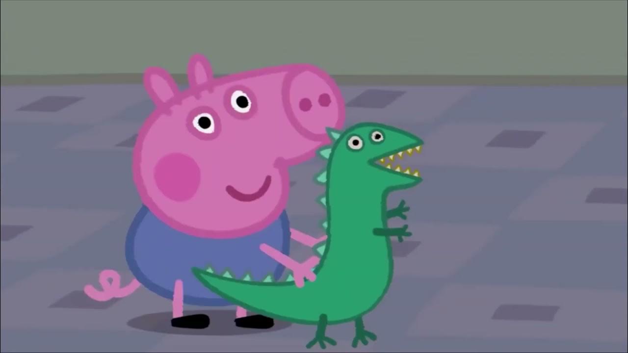 Свинка Пеппа динозавр. Свинка Пеппа динозавр Джорджа. Шнурок Свинка Пеппа динозавр. Динозавр из свинки Пеппы в музее. Пеппа динозавров