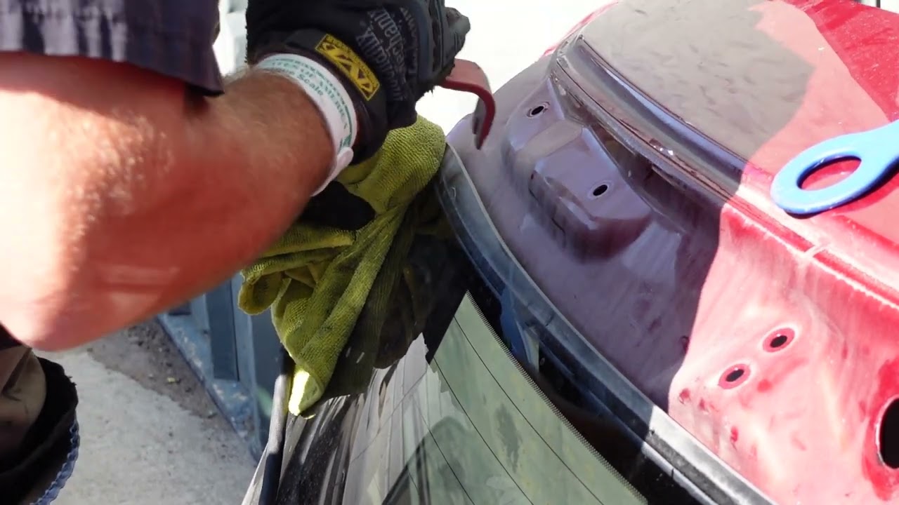 Induction heat glass removal, Equinox hatch glass