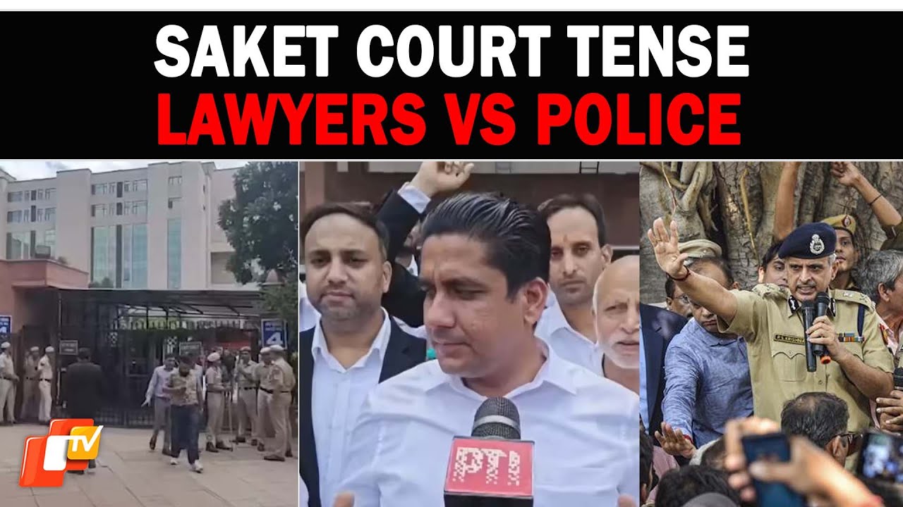 Delhi Lawyers Protest At Saket Court, Demand Action Against Police