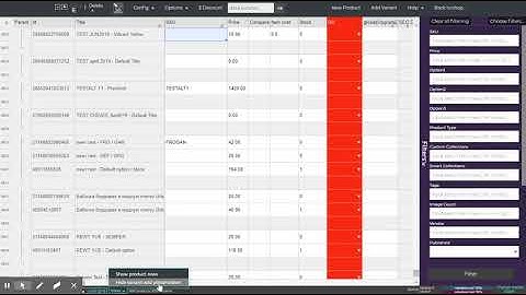 Excel-like product manager for Shopify - assign copy of id to SKU for variants not having it