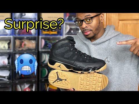 Air Jordan 9 Boot NRG Black and Light Gum Review - YouTube