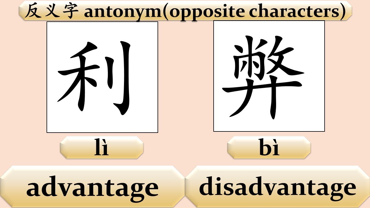 反义字17 Antonym Opposite Characters Opposite Words Chinese Vocabulary ...