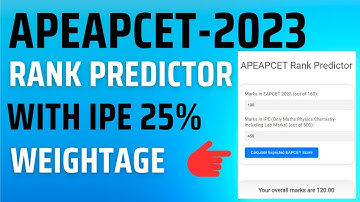 How to Calculate IPE and EAMCET Marks|EAPCET College Predictor 2023|APEAPCET 2023 25% IPE Weightage