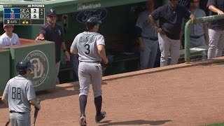 SEA BOS Cruz hits infield single plates Zunino