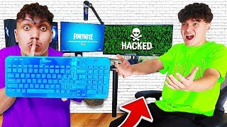 Wireless Keyboard Prank HACK on Little Brother Playing Fortnite (FaZe Jarvis) Guide