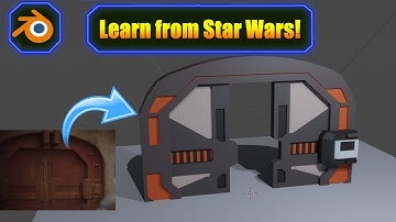 How to make a Star Wars / Sci-Fi door in Blender (Easy beginner modeling exercise)