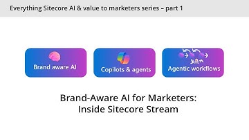 01 - Everything Sitecore AI and value to marketers - part one