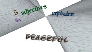 peaceful - 5 adjectives which are synonyms to peaceful (sentence examples)