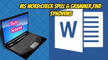 MS WORD : Spelling and grammar, Synonyms, Thesaurus ,Word count :Proofing in MS WORD