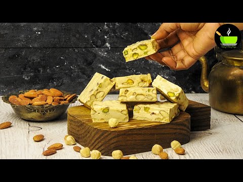 Perfect for the holidays and Christmas treats! no baking! no flour! melts in mouth! Easy Nougat