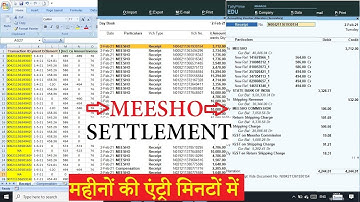 Meesho Settlement - Excel to Tally Automation | E-Commerce Data import tool | @LearnWell