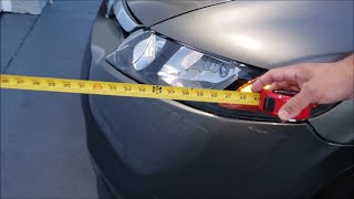 Como alinear, ajustar, nivelar las luces (faros) del auto Honda Civic 2008. How to align headlights.