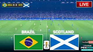 🔴 Scotland vs Brazil Live, FIFA World Cup 2026 Live | Football Full Match Video Game Simulation Live screenshot 1