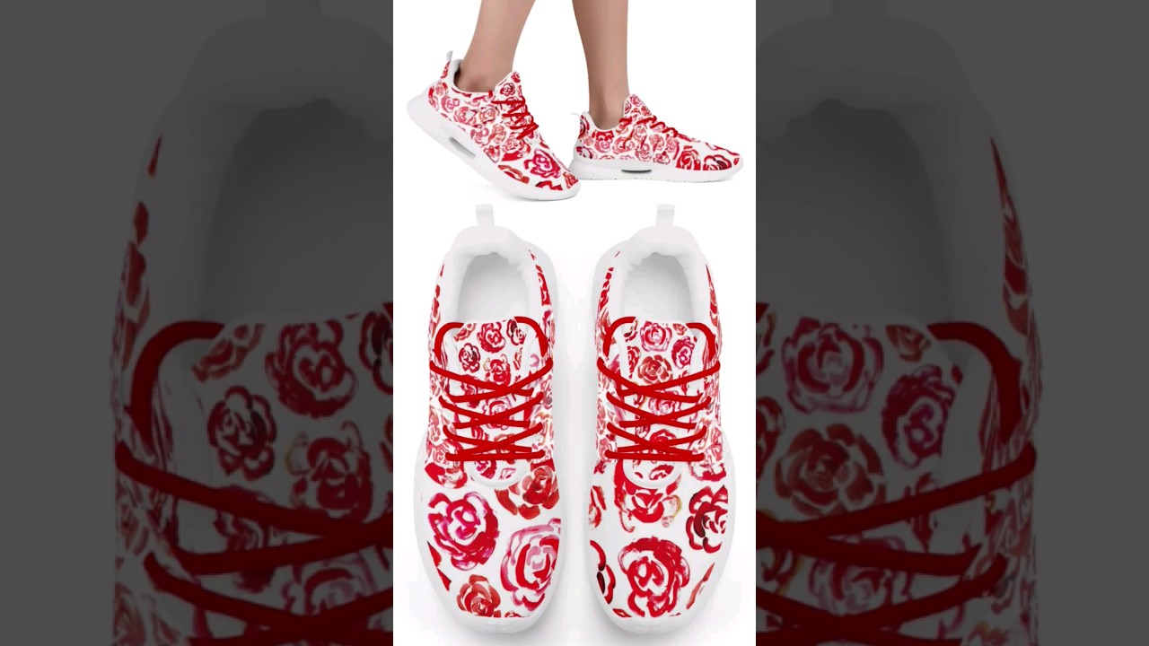 New running shoes with colorful shoe laces 👟 Designed from hand-painted flower blossoms 🌸