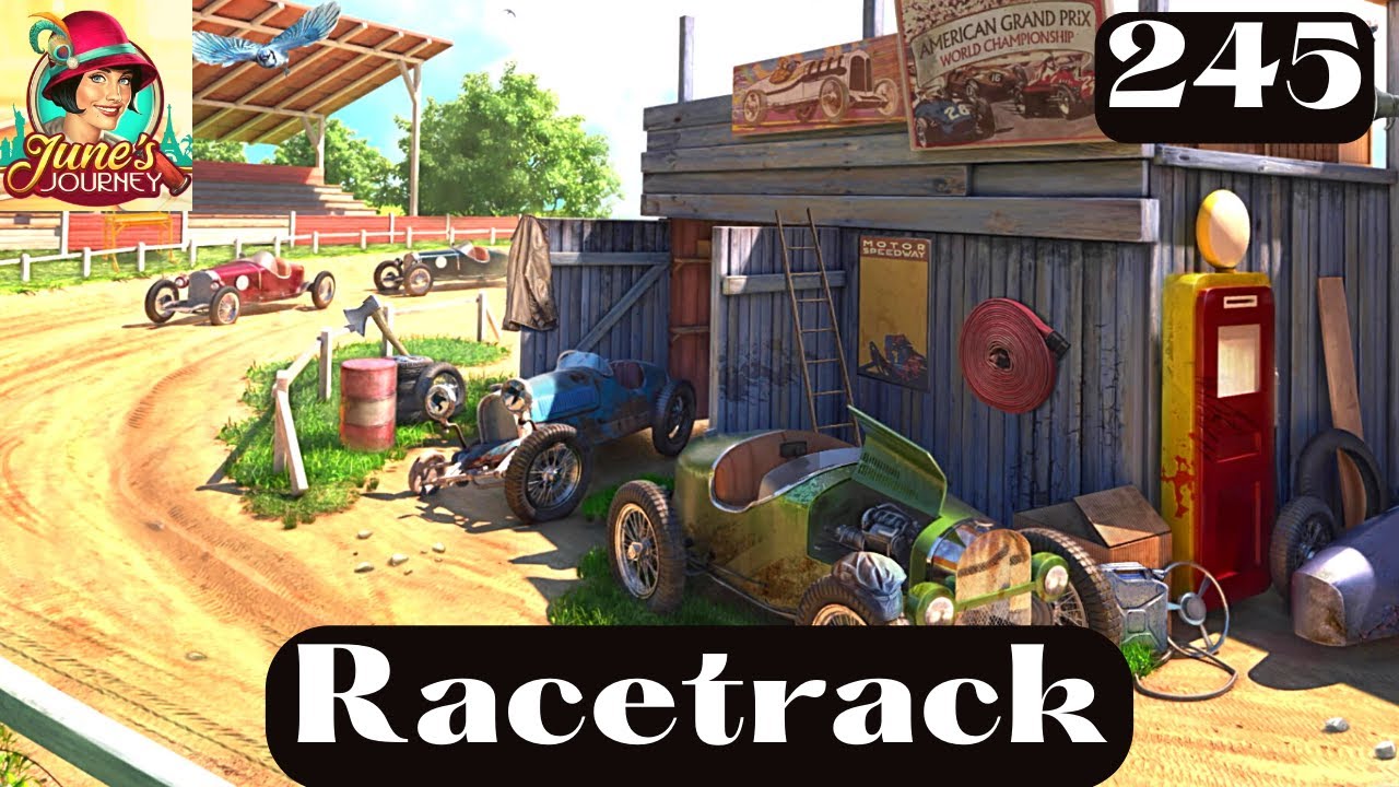 june's journey race track scene