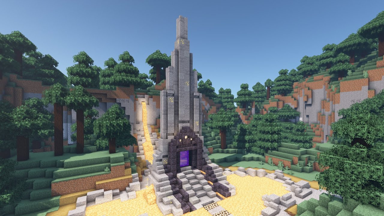 Minecraft : How to Build Ancient Nether Portal ( Tutorial ) - YouTube