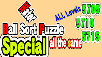 Ball Sort Puzzle Special Level after Level 5705 5710 5715 / Lock Ball and Key Ball