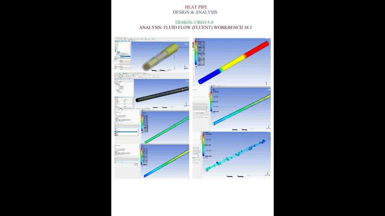 Heat Pipe Design & Analysis ||Fluid Flow Fluent Analysis||Ansys ...