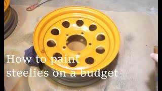How to paint steel wheels on a budget