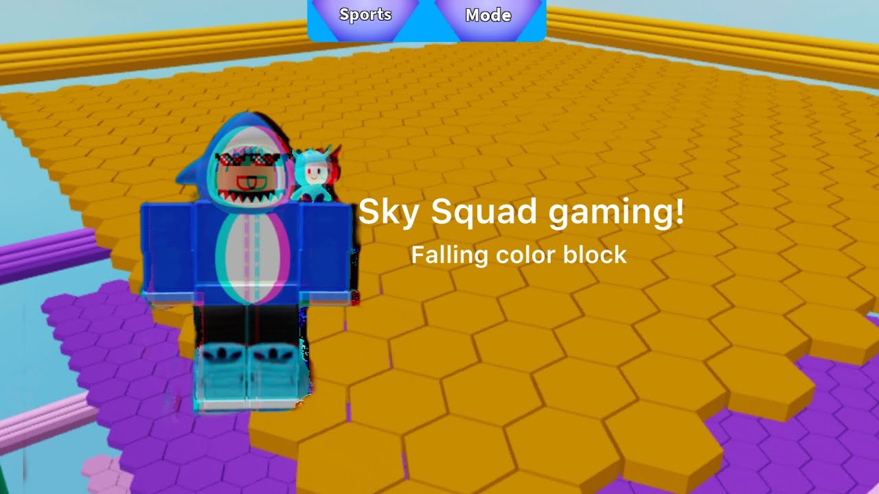 Sky squad gaming Falling color block! - YouTube