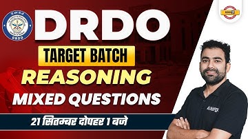 DRDO CEPTAM 10 PREPARATION | DRDO CEPTAM 10 REASONING CLASSES | MIXED QUESTIONS | BY DHANANJAY SIR