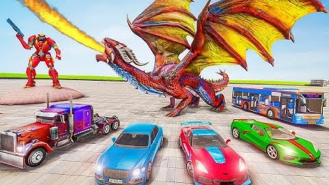 Dragon Robot Police Truck Game || 3D unity Dragon Robot Car Transform Game