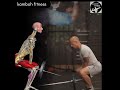 LANDMINE SQUAT JUMPSThis is an excellent exercise for gaining power andexplosiveness.How to perform