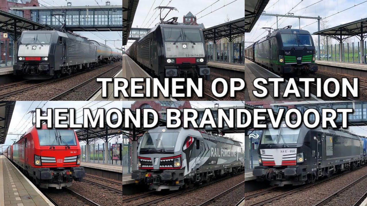 treinen op station Helmond brandevoort