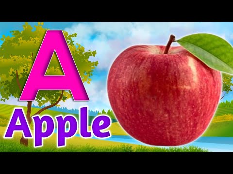Phonics Song with TWO Words - A For Apple - ABC Alphabet Songs with Sounds for Children