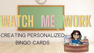 Watch Me Work and Make Bingo Cards screenshot 4