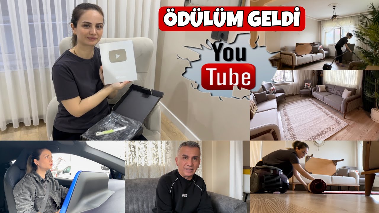 ANNEMİN EVİNİ DİP KÖŞE TEMİZLEDİM😍BİLİP BİLMEDEN YORUM‼️SONUNDA PLAKETİM GELDİ🥹HALISI ÇOK VAR😐Vlog