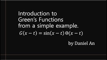 Introduction to Greens Functions from a simple example