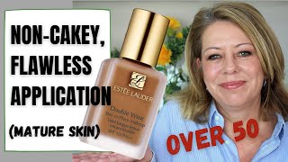How to Apply Estee Lauder Double Wear | Non-cakey application for mature skin screenshot 1